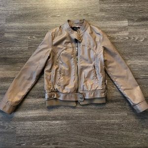 Faux Leather Moto Jacket